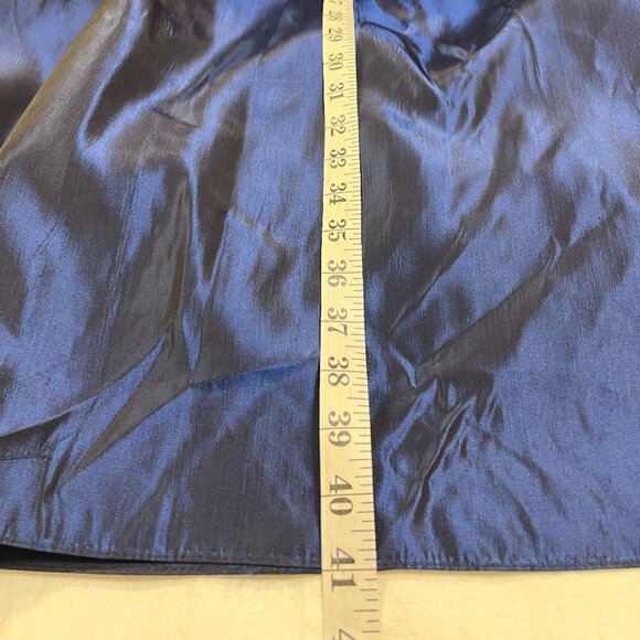 JR Nites by Caliendo Women’s Formal Maxi Skirt Navy Blue Taffeta A-Line Wiast 28 - Picture 6 of 7